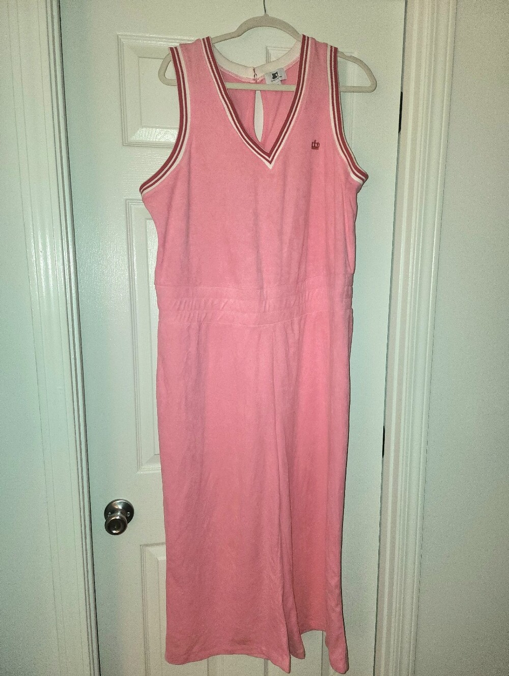 Juicy By Juicy Couture Pink Sleeveless V-Neck Wide Leg Romper